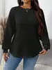Ropa Nueva para Mujer 2026 Primavera, Otoño e Invierno Moda Versátil Casual Color Sólido Cuadros Sudadera Pulóver