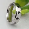 Anillo de acero de titanio al por mayor para hombre, anillo de cruz dominante, collar, anillo para dedo índice coreano, anillo de cola única, personalidad