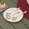 Directo del fabricante: Cucharas de acero inoxidable 410, cucharas estilo occidental, de mango largo, alto valor estético, adecuadas para comer, beber sopa y postre