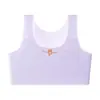 Ropa interior para niñas en etapa de desarrollo, Sujetador con copa fija etapa uno, Sujetador fino tipo camiseta para niñas, Top tubular sin costuras anti-golpes para estudiantes