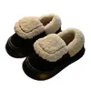 Zapatillas de Algodón Retro de Marca de Moda con Lengüeta Grande para Mujer, para Casa y Exteriores en Invierno, Suela Gruesa, Antideslizantes, Cálidas, Zapatillas de Algodón Peludo