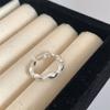 Anillo de metal cepillado, estilo nacional, ligero, lujoso, vintage, medieval, con tachuelas doradas, estilo retro, para el dedo índice.