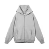Sudaderas Harajuku de Comercio Exterior para Hombre y Mujer Sudaderas con Cremallera Retro de Manga Larga Oversize Sudaderas Negras con Capucha en Stock
