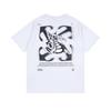 Camiseta de manga corta OW holgada de talla grande para amantes de las marcas de marea europeas y americanas de la generación del verano 2024