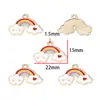 Pendente de Nuvem Arco-Íris de Liga Metálica com Gotejamento de Óleo Desenho Animado Fofo para Pulseira Colar Chaveiro Pingente de Bolsa DIY W775