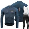 Conjunto de Roupas de Ciclismo Pas Masculino Calça de Ciclismo Bicicleta de Estrada Manga Longa Justa Secagem Rápida Absorção de Umidade