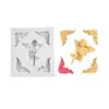 Variedad de forma decorativa de encaje de corona de silla estilo europeo molde de silicona para pastel de fondant molde para hornear diy