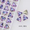 Diamante para Unhas Dongzhou 8mm Ponta Triangular Fundo Plano Diamante Colorido Diamante de Formato Especial Acessórios para Joias DIY Novo Adesivo de Unha com Diamante