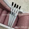 Fabricante en stock, venta al por mayor, mini pincel de maquillaje portátil, pequeño pincel para sombra de ojos, pincel para labios, pincel para cejas, herramientas de maquillaje
