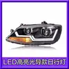 Montagem de farol Longding Xinsagitar 12-18 luz diurna LED modificada lente de luz diurna LED farol de xenônio pisca-alerta