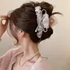 Pinza para el pelo con lazo de malla para mujer, Pinza de alta gama 2026 estilo nuevo para cabello grueso, Pinza de tiburón para la parte posterior de la cabeza, Accesorio para el pelo de verano