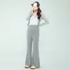 Calça de maternidade estilo Hepburn, calça larga de outono com leve boca de sino, modeladora e com bom caimento, com suporte para a barriga, calça de maternidade