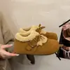 Sapatos Retro Birkenstock Aumentadores de Altura Solado Grosso Temperamento Feminino 2026 Estilo Coreano Outono Inverno Novos Sapatos de Algodão Aconchegantes Engrossados