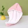 Nueva gorra de secado de cabello de doble capa para mujer, súper absorbente, no suelta pelusa, no necesita secador de pelo, toalla de secado para champú de estudiante, secado rápido de doble capa