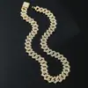 Hebilla plegable popular europea y americana hiphop hip hop cadena cubana prisma 15 mm collar para hombre joyería de moda