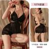 Yiabout Pijama Sexy de Satén con Tirantes de Mariposa y Almohadilla en el Pecho Talla Grande Lencería para Mujer Traje Uniforme Puro 1076