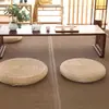 Cojín de suelo para sala de estar estilo japonés, alfombrilla redonda para sentarse en el suelo, para meditación, adoración y práctica Zen, hecho de paja, adecuado para tatami y ventanales, para uso doméstico