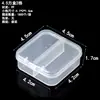 Caja de Plástico Transparente de 2 Compartimentos Caja Organizadora para Joyería Equipo de Pesca Empaque Caja Dispensadora para Fijación de Uñas Artísticas DIY Caja de Almacenamiento para Piezas Pequeñas
