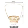 Mini Cesta Tejida de Bambú Decoración Sashimi Cesta Pequeña de Bambú Cesta para Snacks Japoneses Bandeja Pequeña de Bambú Decoración de Presentación de Platos Productos de Bambú