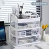 Caja de Almacenamiento de Escritorio tipo Cajón Gabinete Organizador Almacenamiento de Oficina Cosméticos Estante de Almacenamiento Papelería de Escritorio