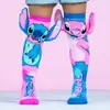 Tem Internet Transfronteiriça Popular Meninas Fofas Meia-cança Moda Tridimensional Feito à Mão Orelha Meias Feitas à Mão Mickey Minnie Coelho