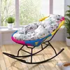 Silla mecedora de ratán para el hogar, silla mecedora de ratán, silla reclinable creativa para siestas, silla colorida para balcón para adultos, silla de ocio