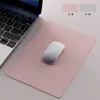 Mouse Pad de Couro Tamanho Pequeno Cor Sólida Simples Tapete para Mesa de Laptop Estampa de Couro para Jogos Antiderrapante