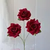 3 Rosas Artificiais Elsa para Decoração de Cena de Casamento, Decoração de Casa e Hotel, Rosas para Atacado Transfronteiriço