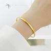 Nuevo Estilo Simple Anillo Lam Brillante Pulsera Estilo Antiguo Dorado Moda Combinable Elegante Diseño Nicho Pulsera Acero Titanio para Mujer