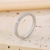 Anillo de diamantes de una sola fila, estilo japonés y coreano, personalidad, acero inoxidable, multiestilo, chapado en oro de 18 quilates, joyería al por mayor