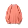 Sudadera de Algodón de Alta Gama, Color Sólido, Saludable, con Logo Impreso Personalizado, Ropa de Trabajo de Cuello Redondo para Otoño e Invierno, Uniforme Corporativo de Manga Larga con Bordado