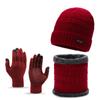 Gorro de punto de invierno para hombre, cálido, resistente al frío, de dos piezas, para exteriores, de lana gruesa para mujer.