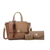 Set de Bolsos de Mano Transfronterizo de Nuevo Estilo con Gran Capacidad, Set de Tres Piezas, Bolso de Hombro de Moda para Mujer de Negocios, Bolso Cruzado de Alta Gama con Accesorios