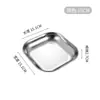 Plato Cuadrado para Snacks de Acero Inoxidable 304 Plato para Pollo Frito Coreano Plato de Desayuno Plato de Sushi Plato para Huesos de Brocheta Restaurante Comercial
