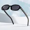 Gafas de sol de marco estrecho estilo europeo y americano 2026 para mujer, protección UV, montura ovalada, a la moda, sencillas, versátiles, de plástico