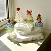 Árbol de Navidad de Vidrio Zibo Regalo de Navidad Adornos de Vidrio Manualidades Regalos para Coche Decoración de Escritorio Regalo Giratorio