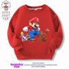 Moletom Infantil Mario Roupas Primavera e Outono 2023 Novo Estilo Coreano Outono Meninos Manga Longa Algodão Estiloso Top