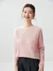 26 Novos Suéteres de Cashmere Femininos com Padrão de Diamantes em Tricô Trançado, Gola Redonda Pulôver, Caimento Solto Suéter de Tricô de Cashmere para Outono e Inverno, Camada Base