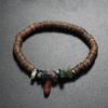 Pulsera popular transfronteriza europea y americana de grava natural y concha de coco para mujer, estilo bohemio retro, pulsera de cuentas de piedra original, nueva