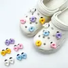 Charms para sapato Croc DIY corrente de pulseira de flor de pérola tridimensional flor de sapato estilo balé removível acessório de sapato decoração