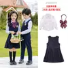 Vestido de chica de universidad británica de primavera y otoño, traje de niño, ropa de jardín de infantes, uniforme de escuela primaria, uniforme de clase, uniforme de actuación, reloj