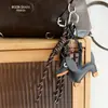 Colgante Perro Salchicha Estilo Miu Bolso de Cuerda Tejida Colgante para Bolso de Pareja Llavero Lindo Colgante Escalada Montaña Vintage Ins