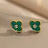 Pulseira Popular Transfronteiriça de Trevo de Quatro Folhas da Sorte em Ouro 18K, Pulseira de Diamante da Sorte com Cinco Flores de Luxo Leve da Moda Atacado