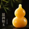 Topacio Amarillo Natural Calabaza Adorno Pollo Graso Piedra de Jade Amarillo Artesanía Decoración Entrada del Hogar Escritorio de Oficina Regalo Venta al por Mayor