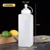 Botella de Plástico para Exprimir Salsa, Botella de Mermelada de Grado Alimenticio, Botella de Exprimir de Gran Calibre, Botella para Aderezo de Tomate en Polvo para Hielo, Botella de Salsa Comercial