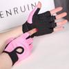 Guantes de medio dedo para exteriores, guantes de fitness para hombre, guantes de malla transpirables para ciclismo al aire libre, guantes deportivos para mujer