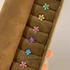 Uñas de Hélice para Hueso de Oreja con Flor de Gradiente de Colores Dopamina Primavera y Verano para Mujeres Pendientes Dulces de Flor Pendientes Joyería de Oreja 2025 para Mujeres