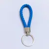 Novo Chaveiro de Corda de Couro Trançado Criativo Pingente de Mochila Chaveiro Push Pequeno Presente Chaveiro de Carro Atacado