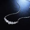 Collar con colgante de carita sonriente de siete estrellas de moissanita de imitación Ozon Temu transfronterizo, joyería para mujer, estilo de lujo simple y accesible, elegante
