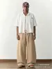 Pantalones retro de pierna ancha, sueltos, estilo americano casual, hasta el suelo, con cordón y patchwork de punto, comercio exterior transfronterizo de Amazon